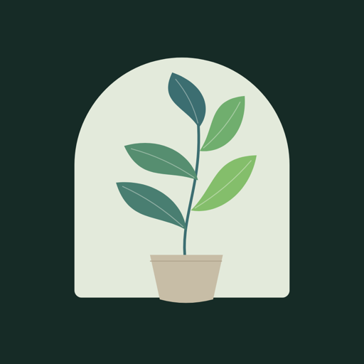 The StemAlbum app icon: a potted plant under an arch